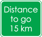 Distance to go 15 km